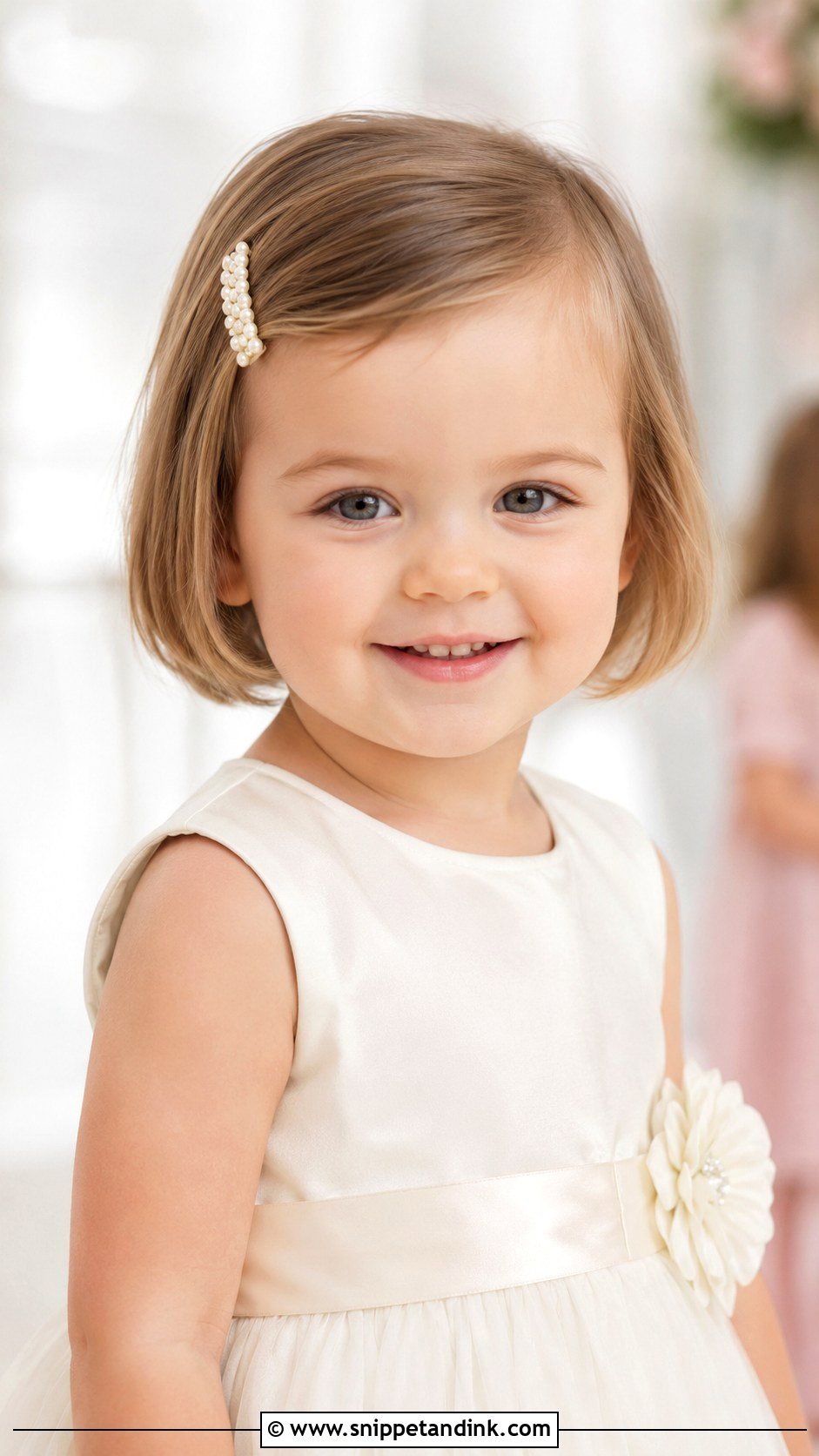 Toddler Short Hair With Clips - Snippet and Ink - 15 Wedding Hairstyles for Toddler Girl