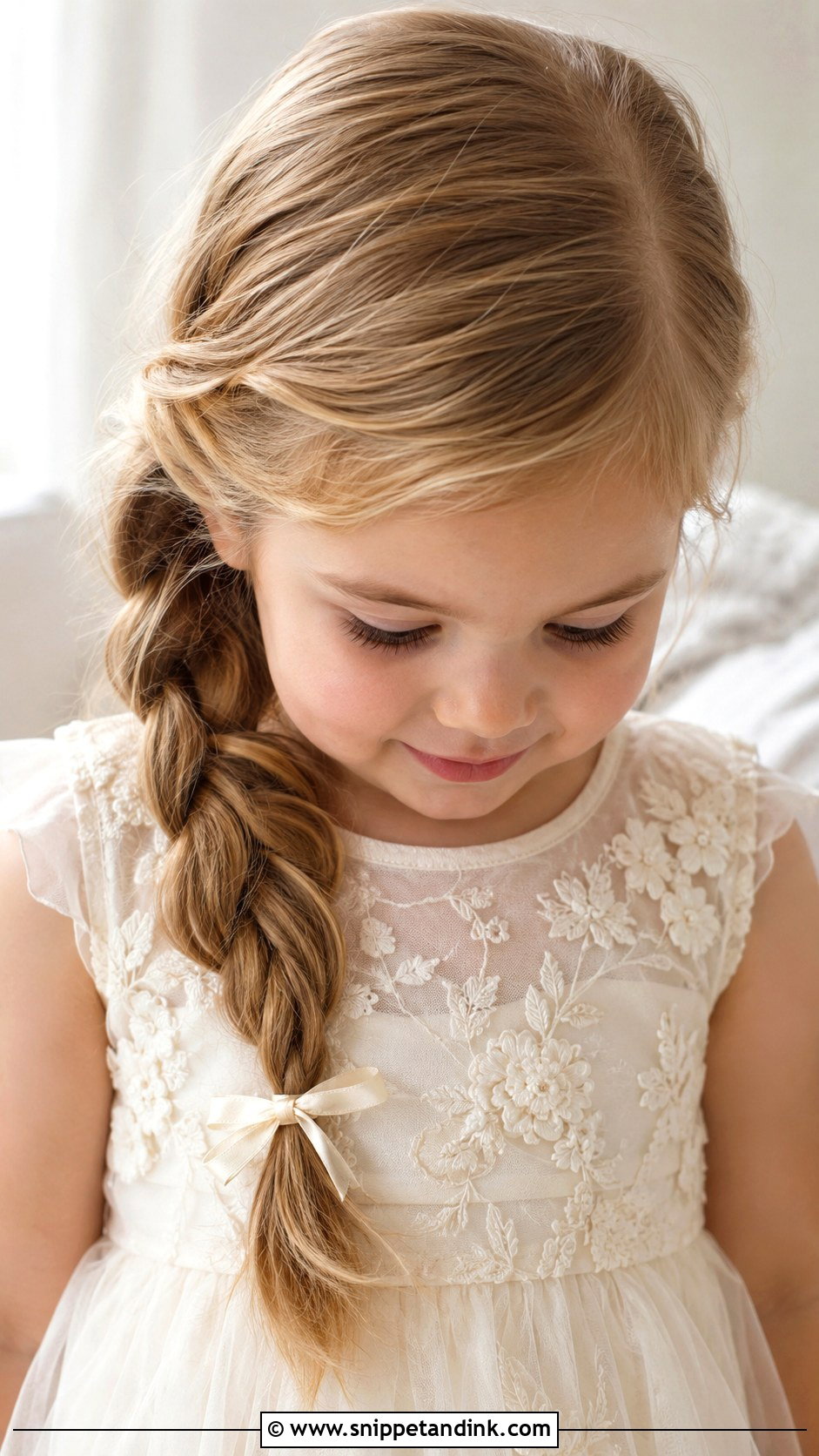 Toddler Side Braid - Snippet and Ink - 15 Wedding Hairstyles for Toddler Girl