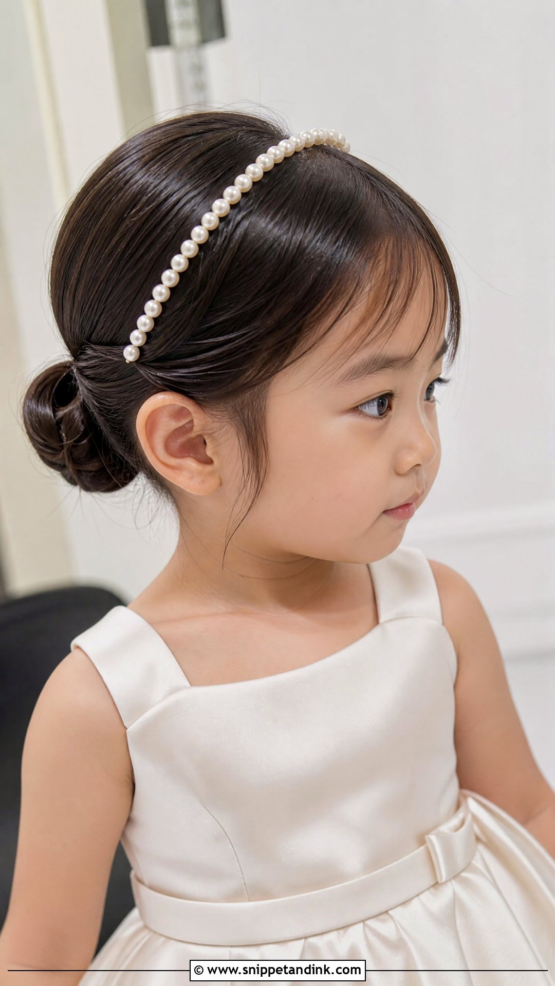 Toddler Sleek Bun Wedding Hairstyle - Snippet and Ink - 20 Toddler Updo Wedding Hairstyles