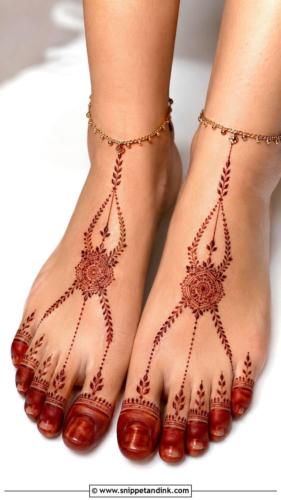 Toe Leg Mehndi Design - Snippet and Ink - 35 Leg Mehndi Design Ideas
