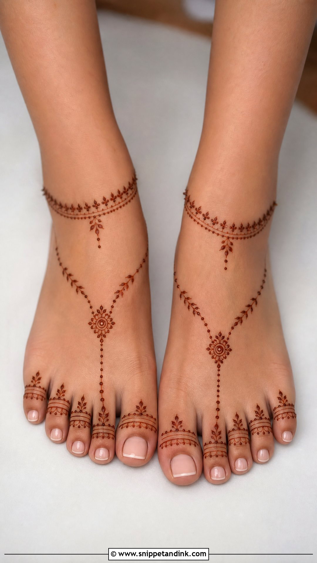 Toe Ring Feet Mehndi Design - Snippet and Ink - 30 Unique Feet Mehndi Designs