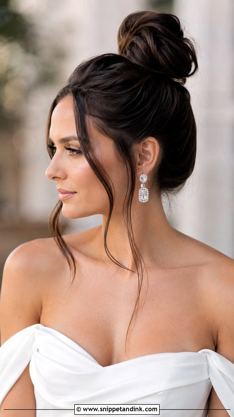 Top Knot Bridal Hairstyle - Snippet and Ink - 20 Bride Hair Styles 2024