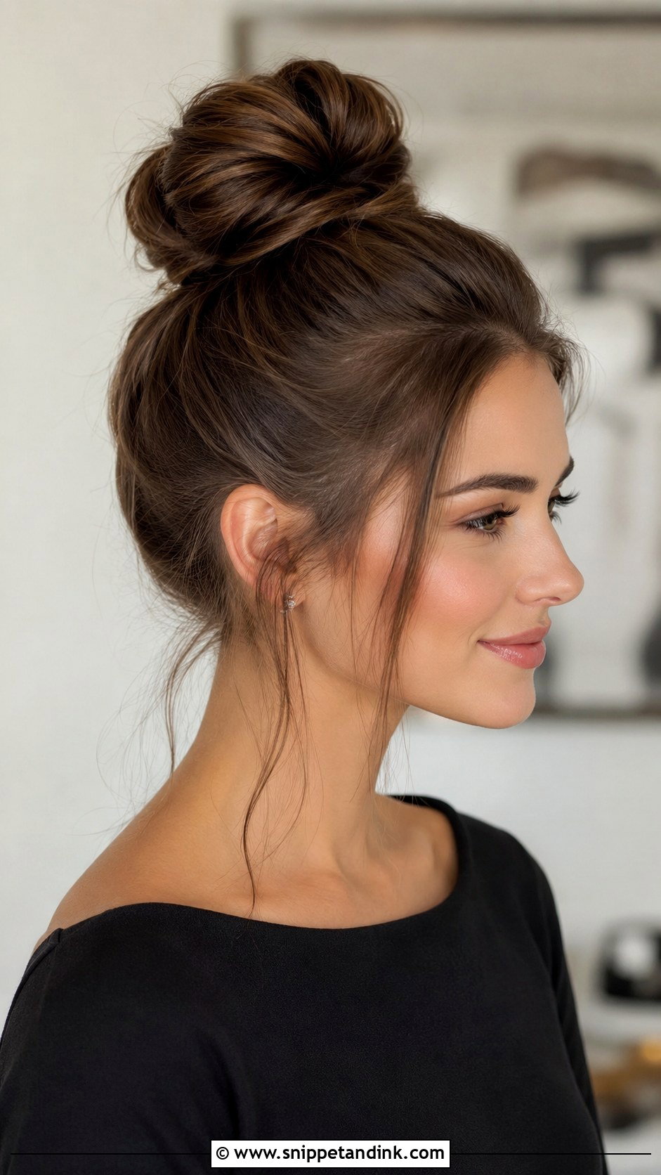 Top Knot Bun - Snippet and Ink - 30 Engagement Hair Ideas