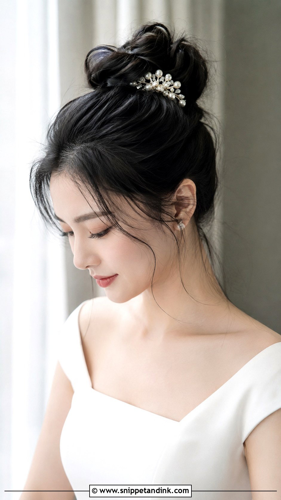 Top Knot Court Wedding Hairstyle - Snippet and Ink - 20 Court Wedding Hairstyles