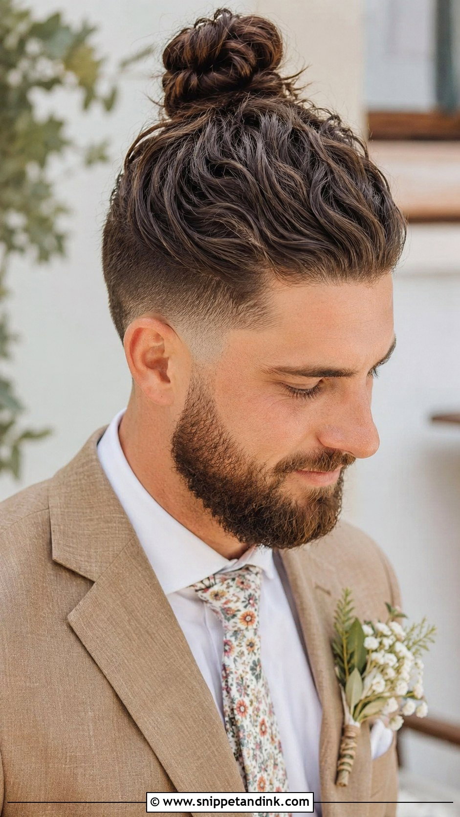 Top Knot for Grooms - Snippet and Ink - 20 Hairstyle for Groom Ideas