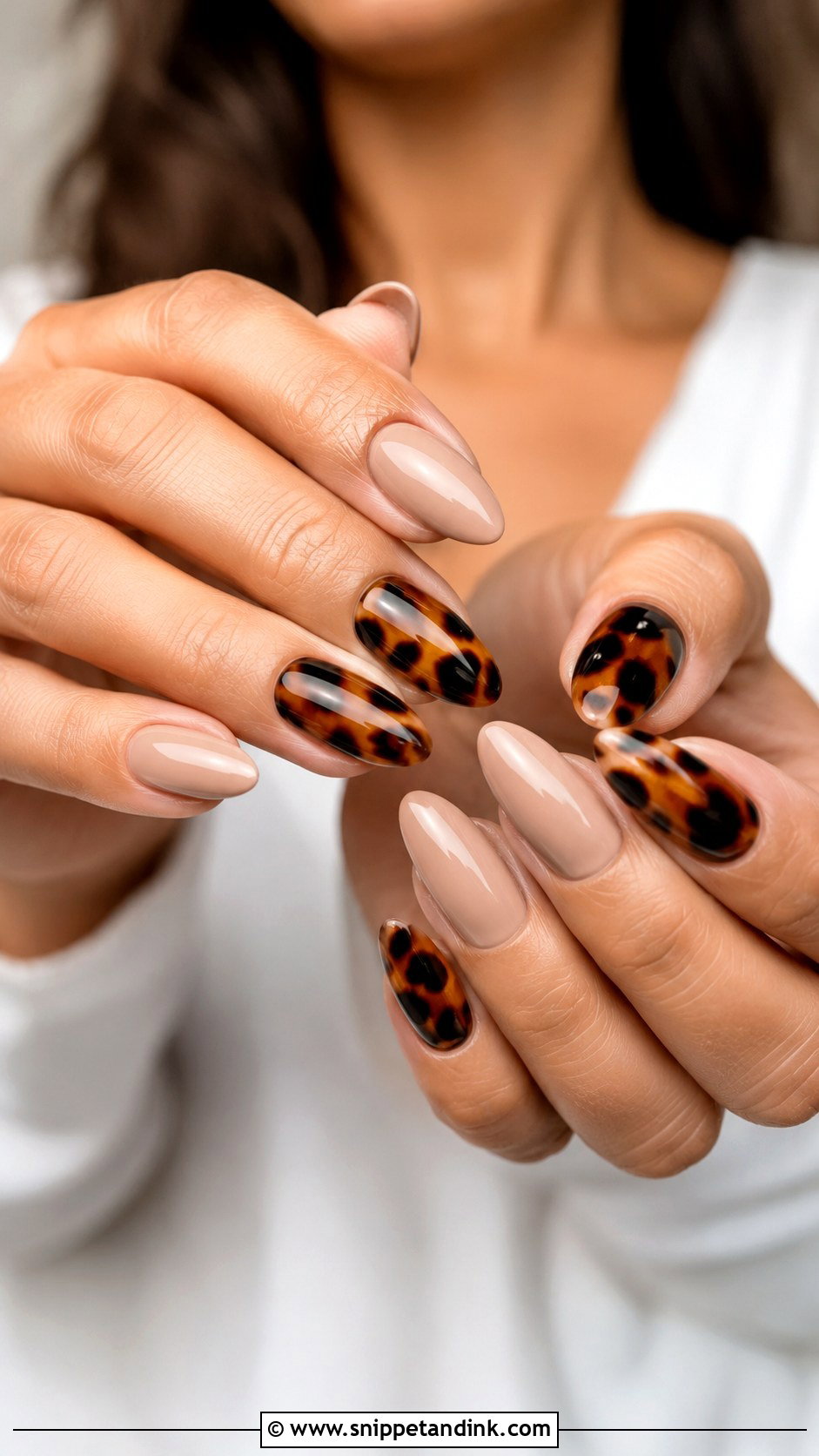 Tortoiseshell October Wedding Nails - Snippet and Ink - 20 October Wedding Nails