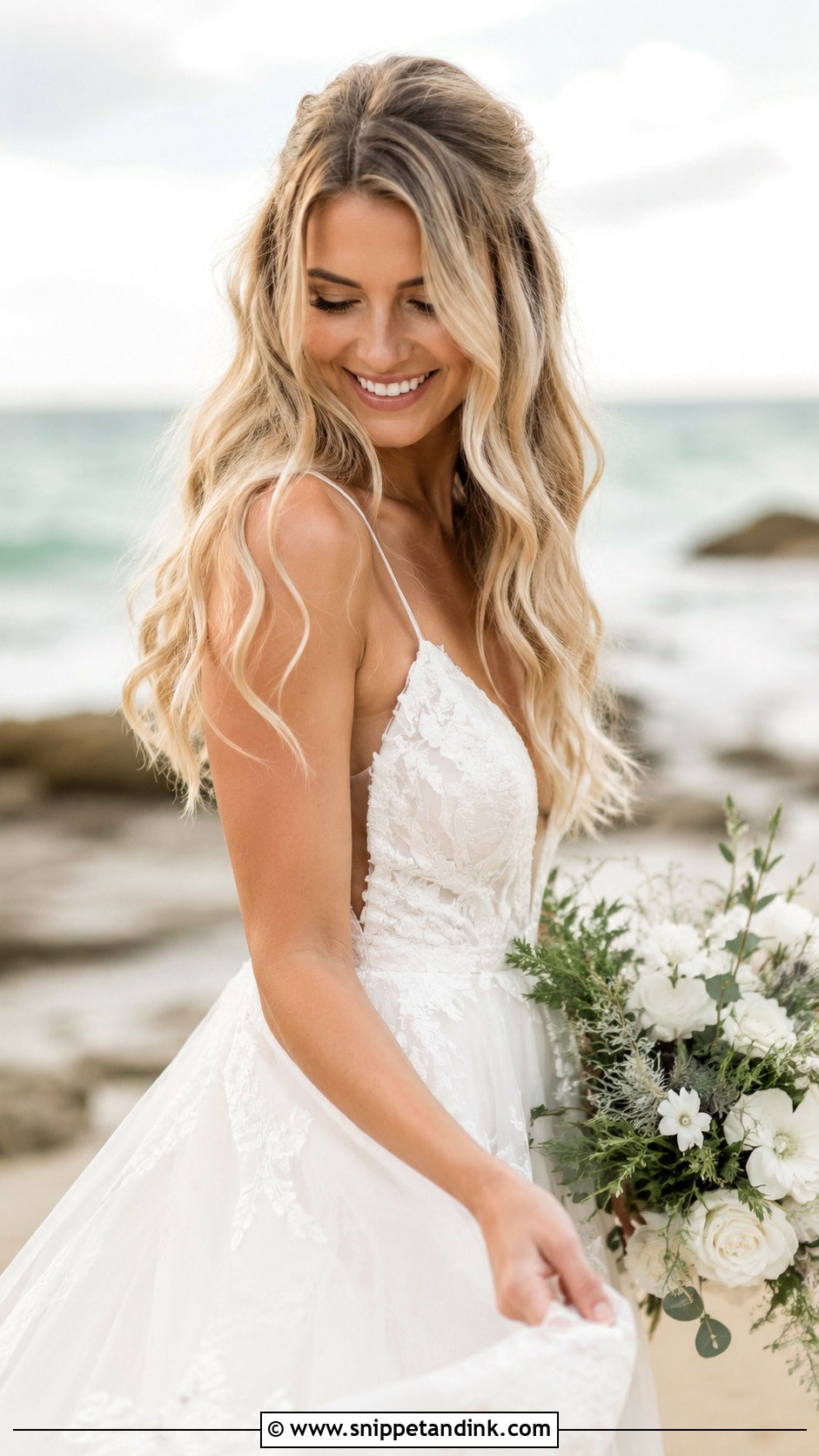 Tousled Beach Waves - Snippet and Ink - 25 Bride Hair Styles