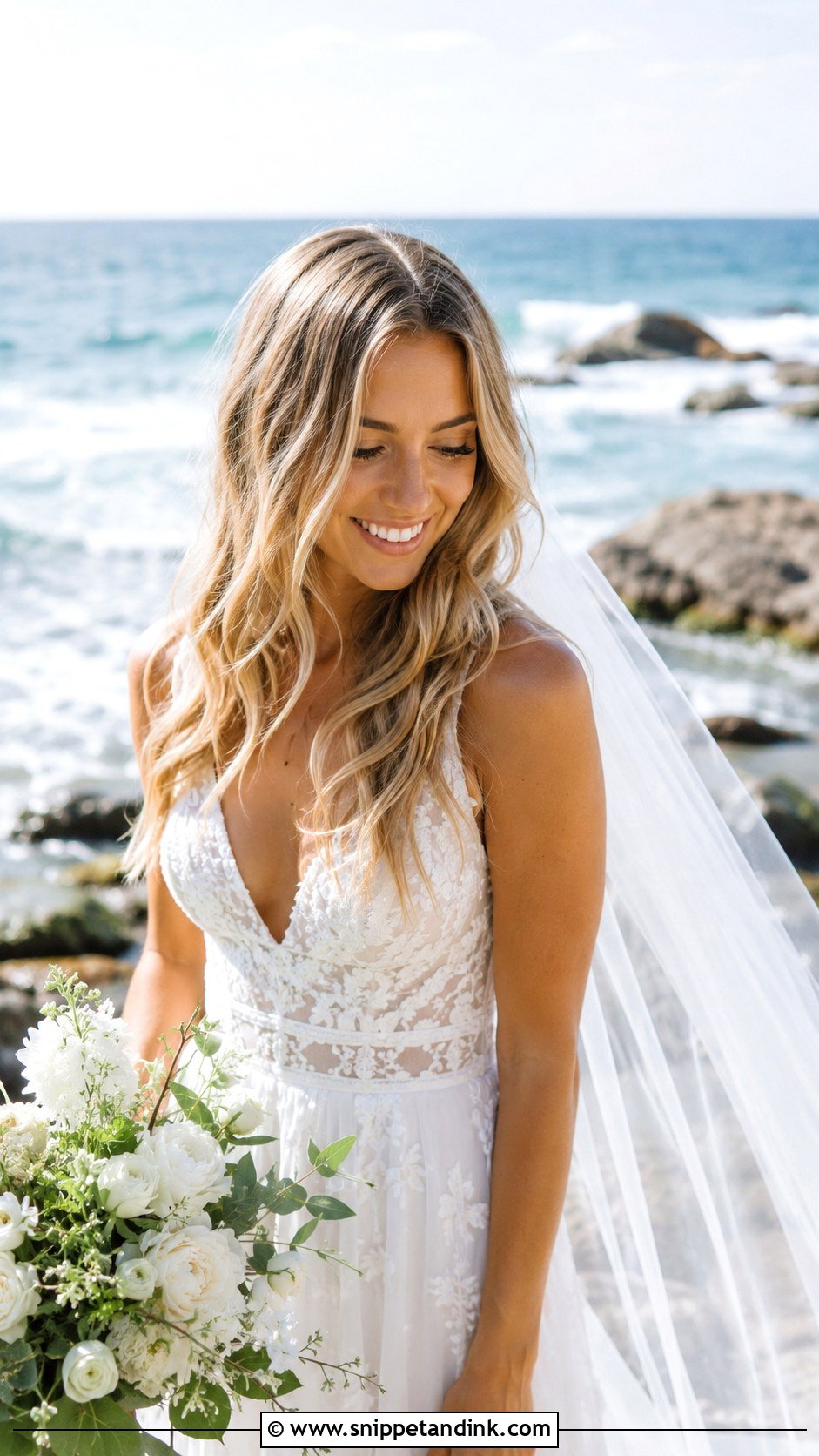 Tousled Beach Waves Wedding Hair - Snippet and Ink - 35 Hairstyles for Wedding
