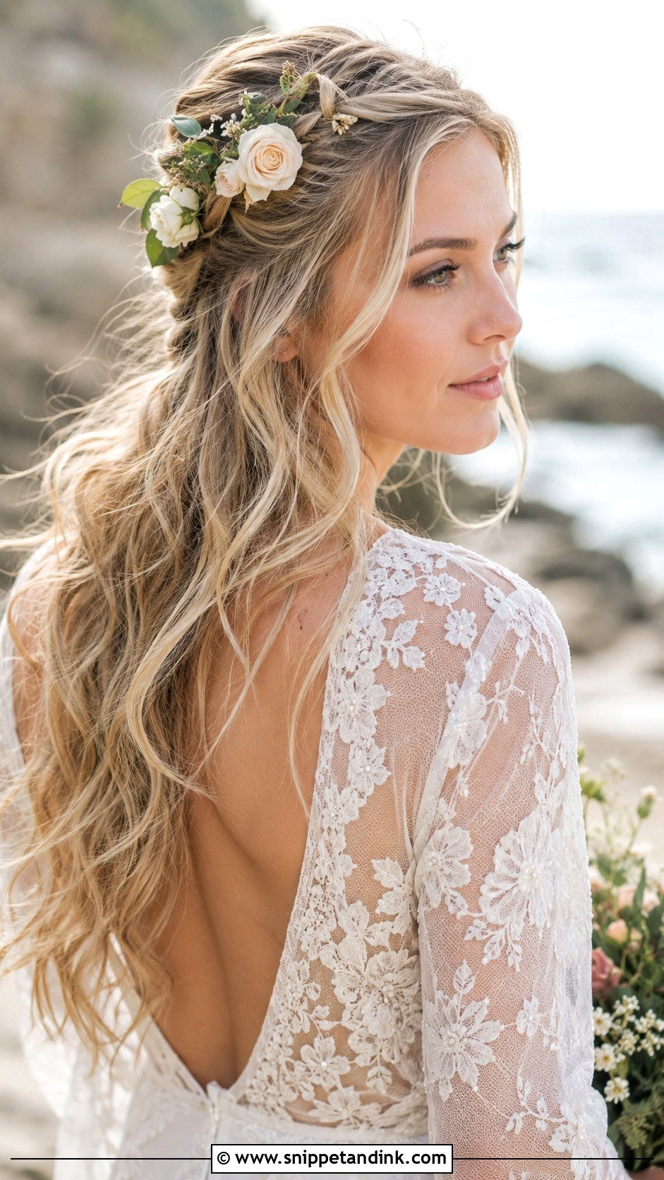 Tousled Beach Waves Wedding Hairstyle - Snippet and Ink - 25 Best Wedding Hairstyles