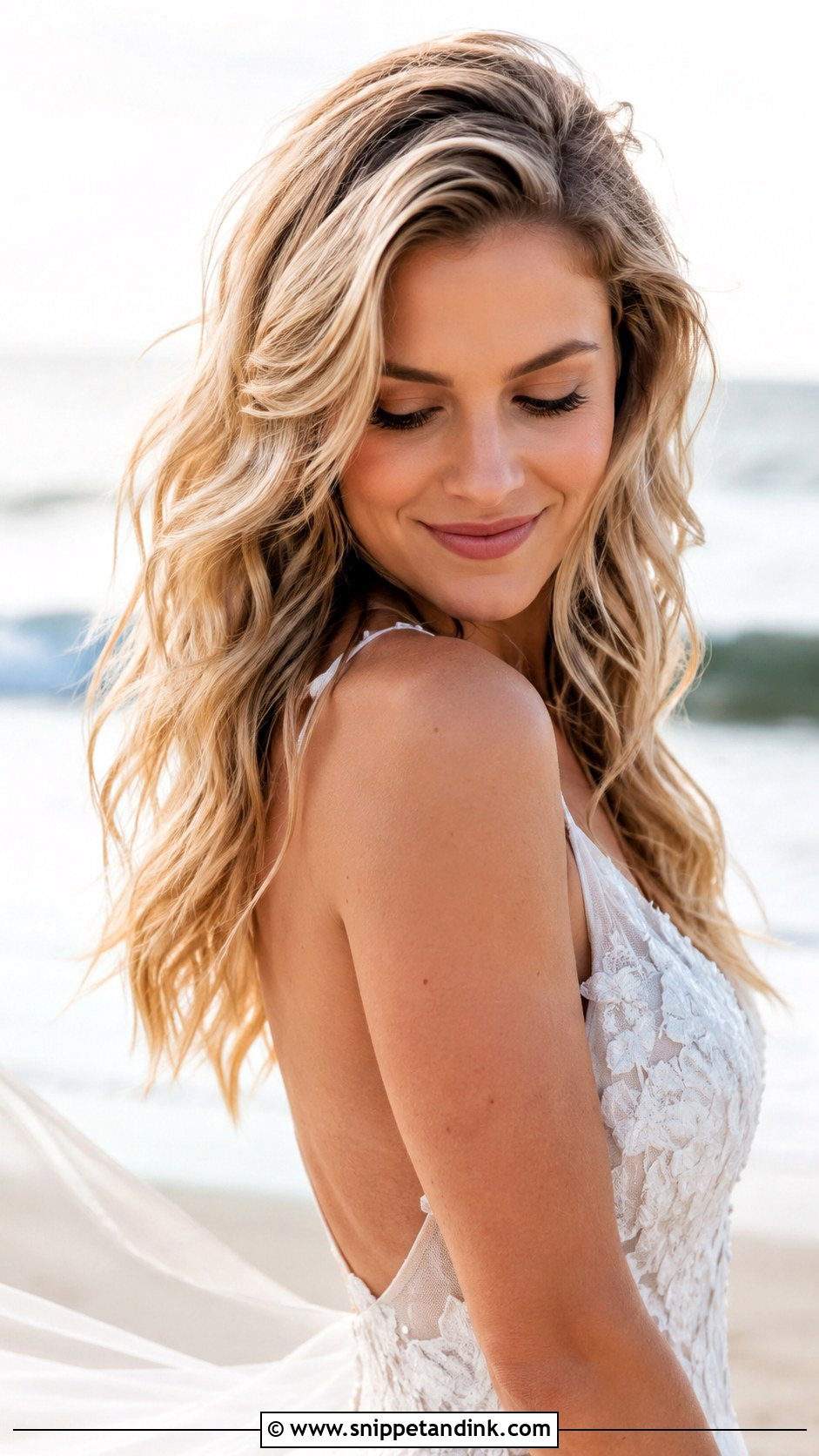 Tousled Beach Waves for Round Faces - Snippet and Ink - 25 Wedding Hairstyles for Round Faces