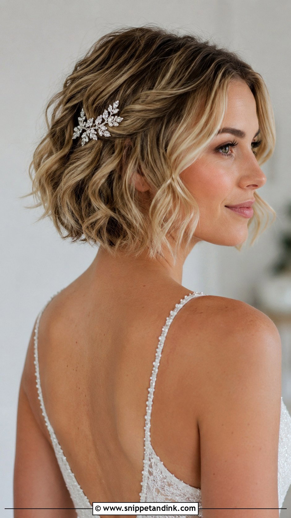 Tousled Bob Wedding Hairstyle - Snippet and Ink - 25 Wedding Day Hairstyles
