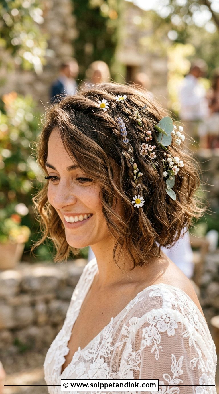 Tousled Boho Bob - Snippet and Ink - 20 Bridal Hair Short Bob Ideas