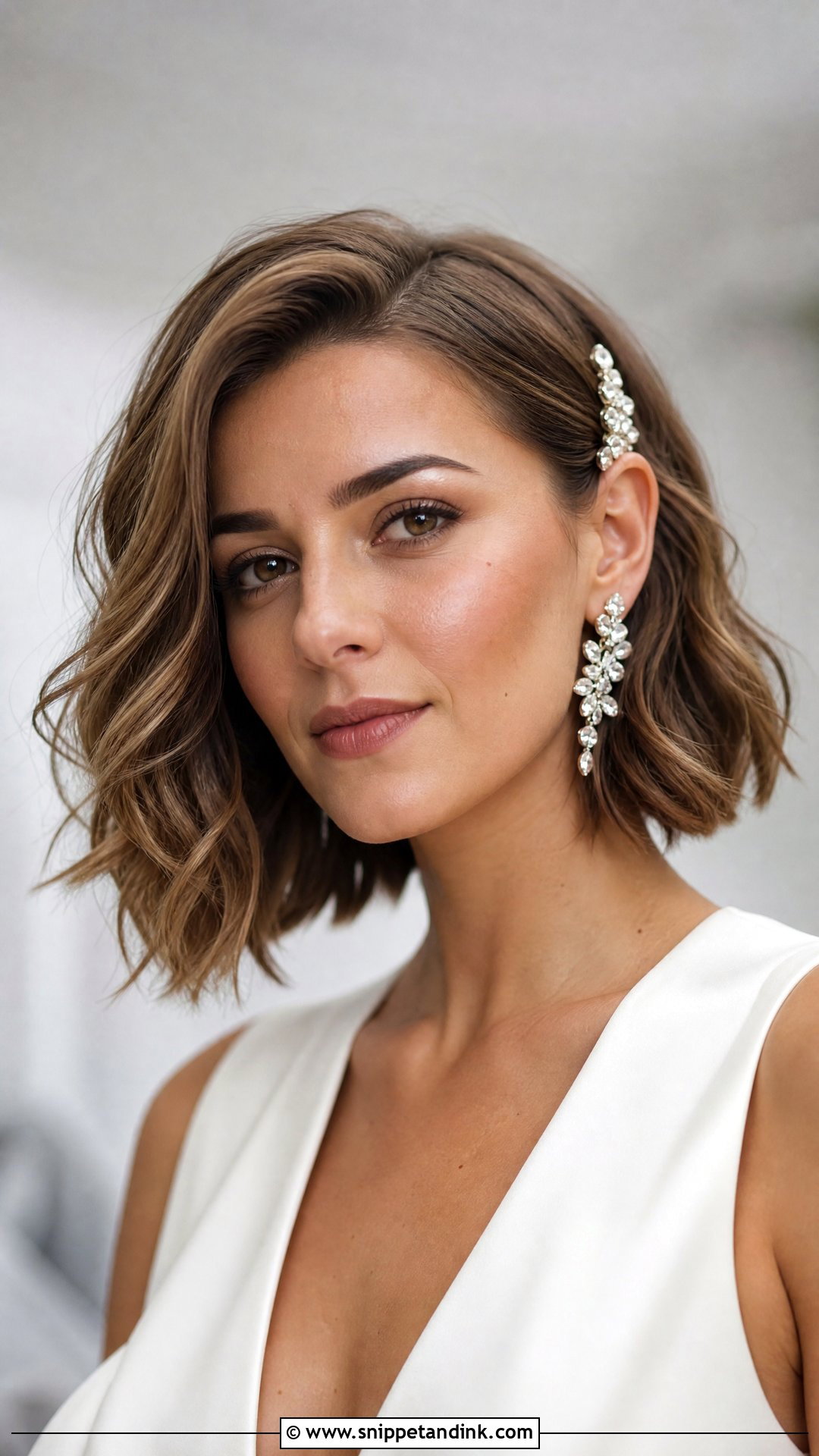 Tousled Bridal Bob - Snippet and Ink - 20 Bridal Hair Style Ideas