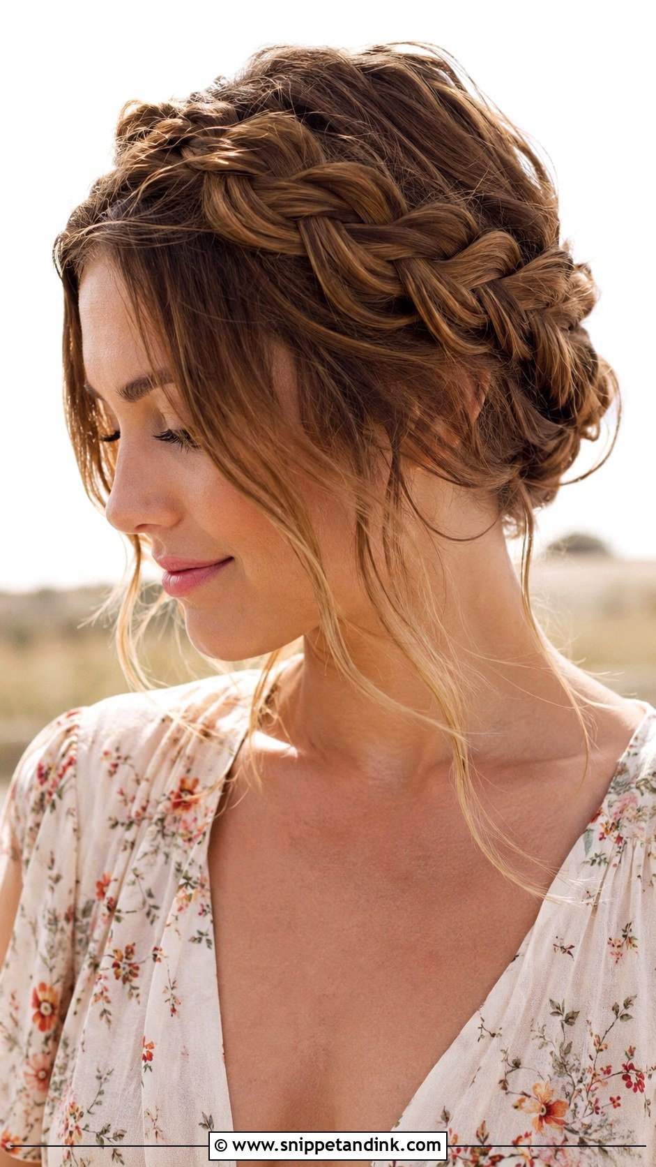 Tousled Crown Braid - Snippet and Ink - 20 Hairstyle for a Wedding Guest Ideas