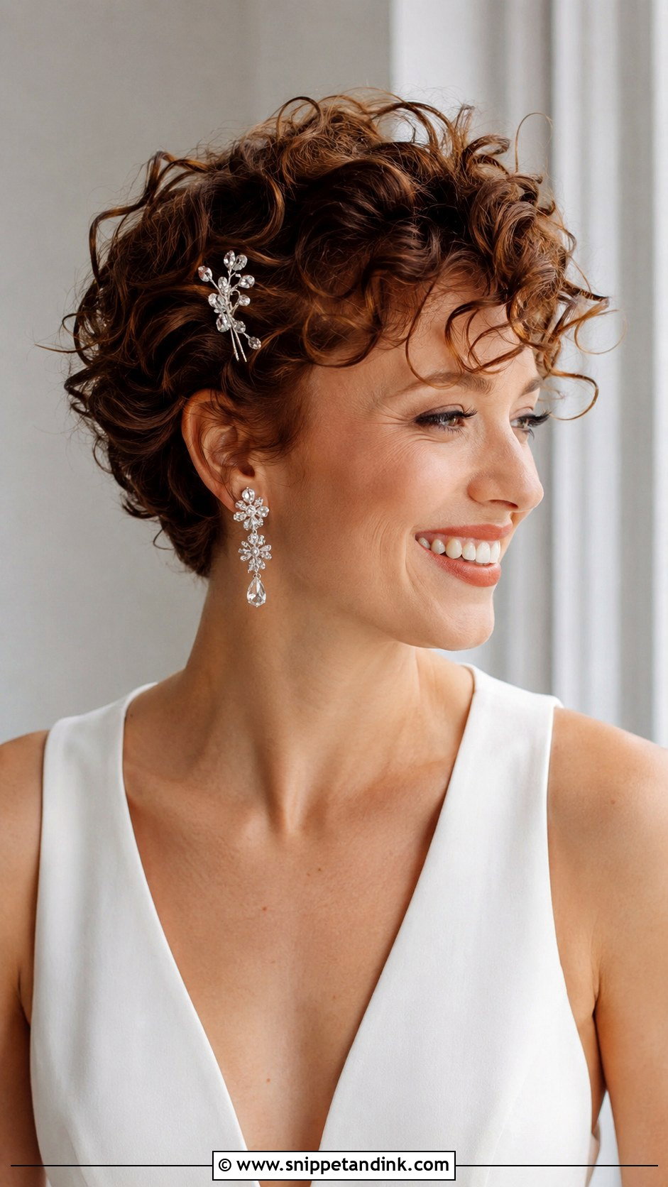 Tousled Curly Pixie - Snippet and Ink - 20 Short Hair Curls Wedding