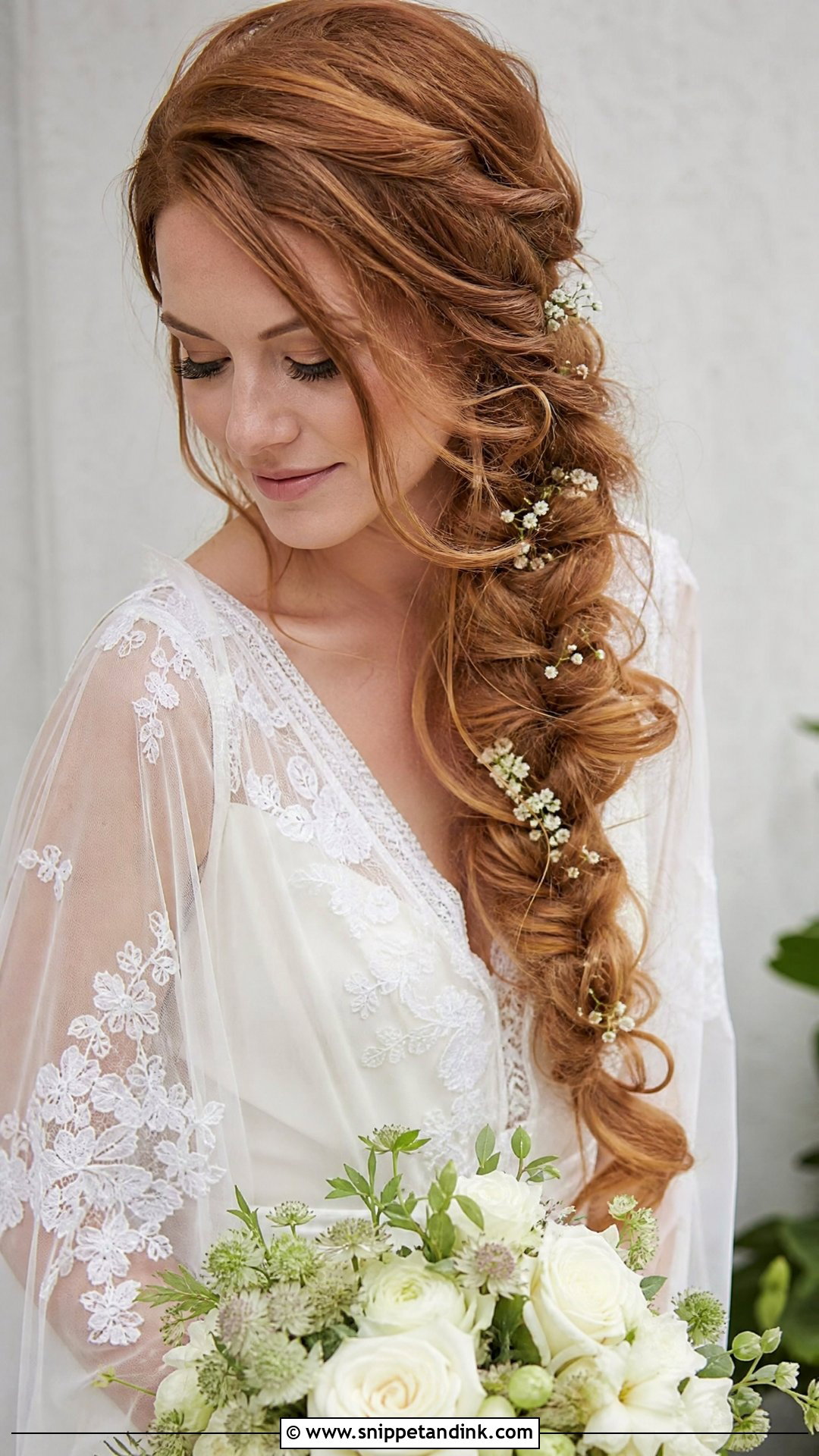 Tousled Fishtail Braid for Brides - Snippet and Ink - 20 Casual Wedding Hair Ideas