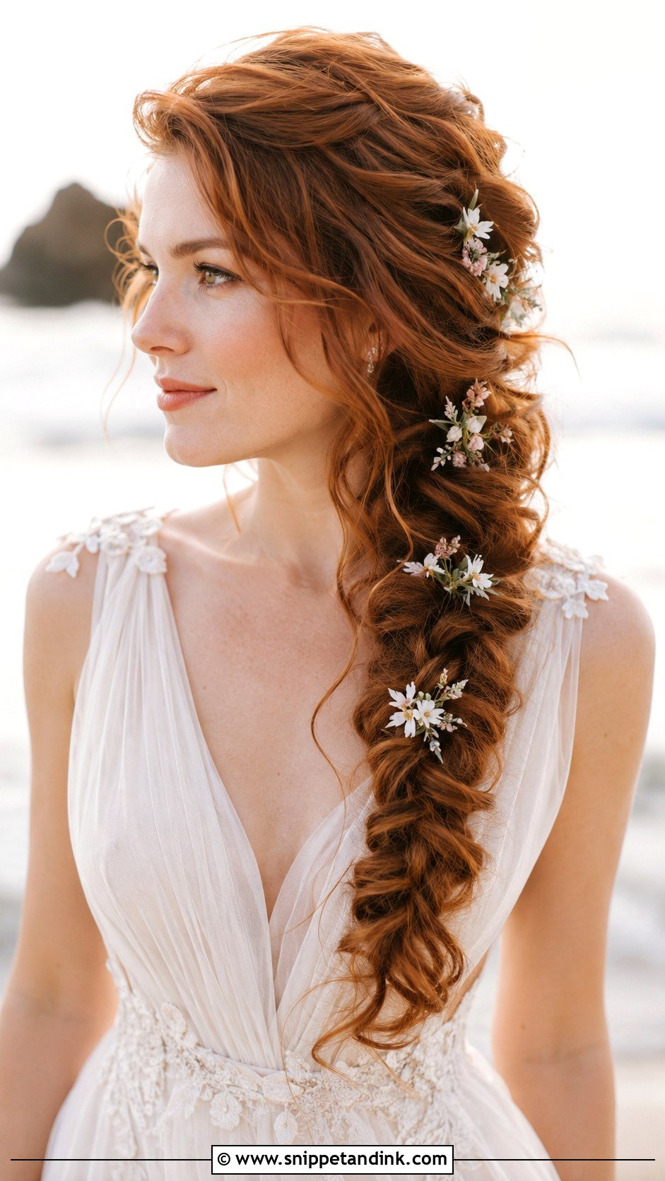 Tousled High Bun With Face Framing Tendrils - Snippet and Ink - 25 Messy Wedding Hair Ideas