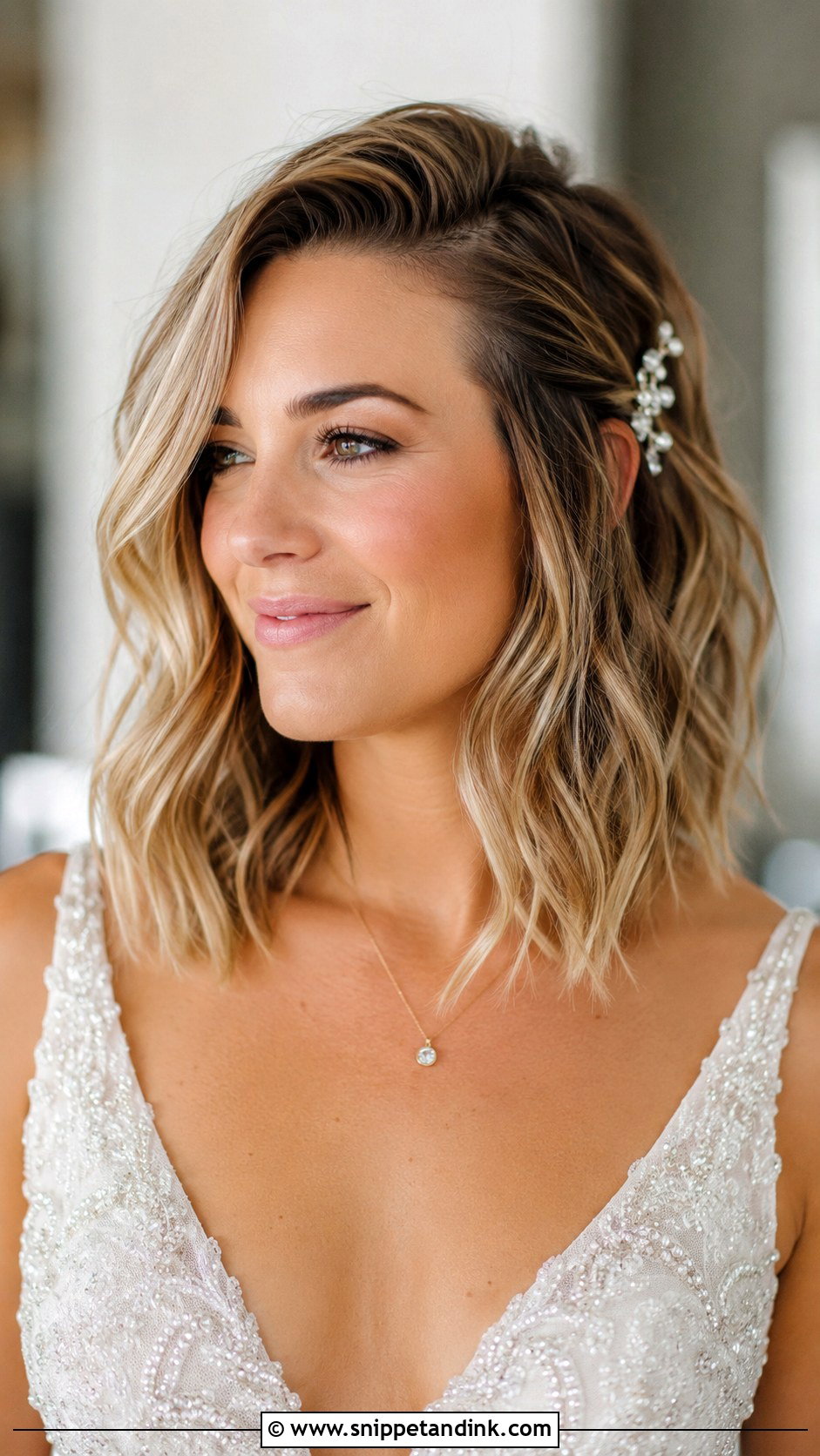 Tousled Lob for Wedding - Snippet and Ink - 20 Haircut for Wedding Ideas