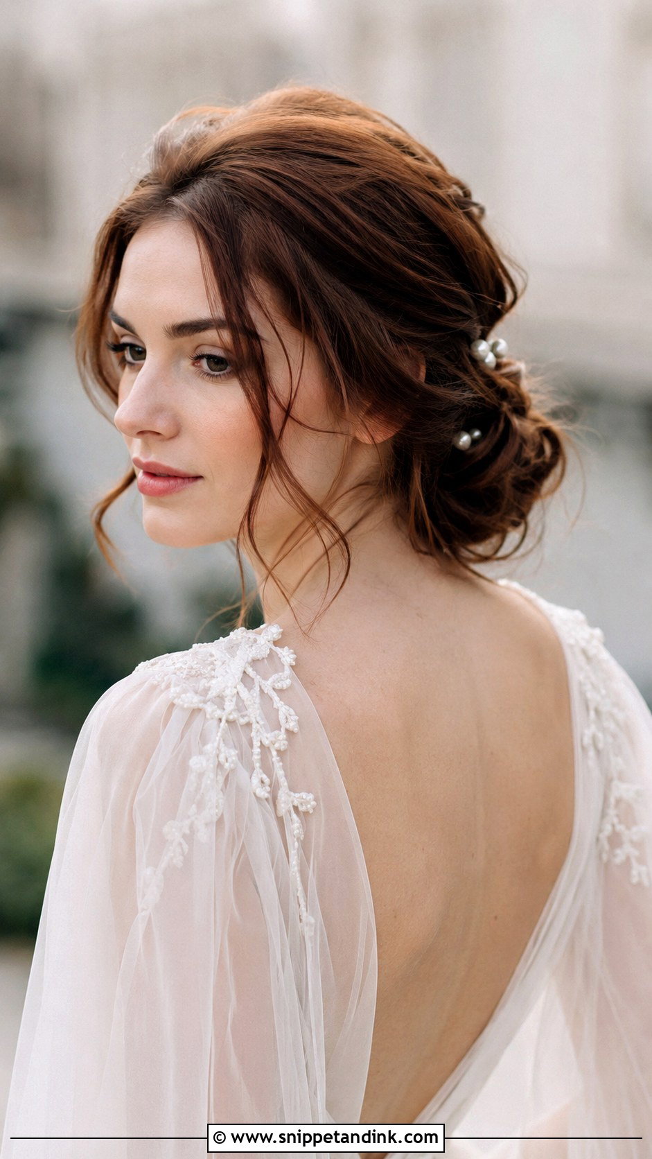 Tousled Low Bun with Face Framing - Snippet and Ink - 20 Old Money Wedding Hairstyles