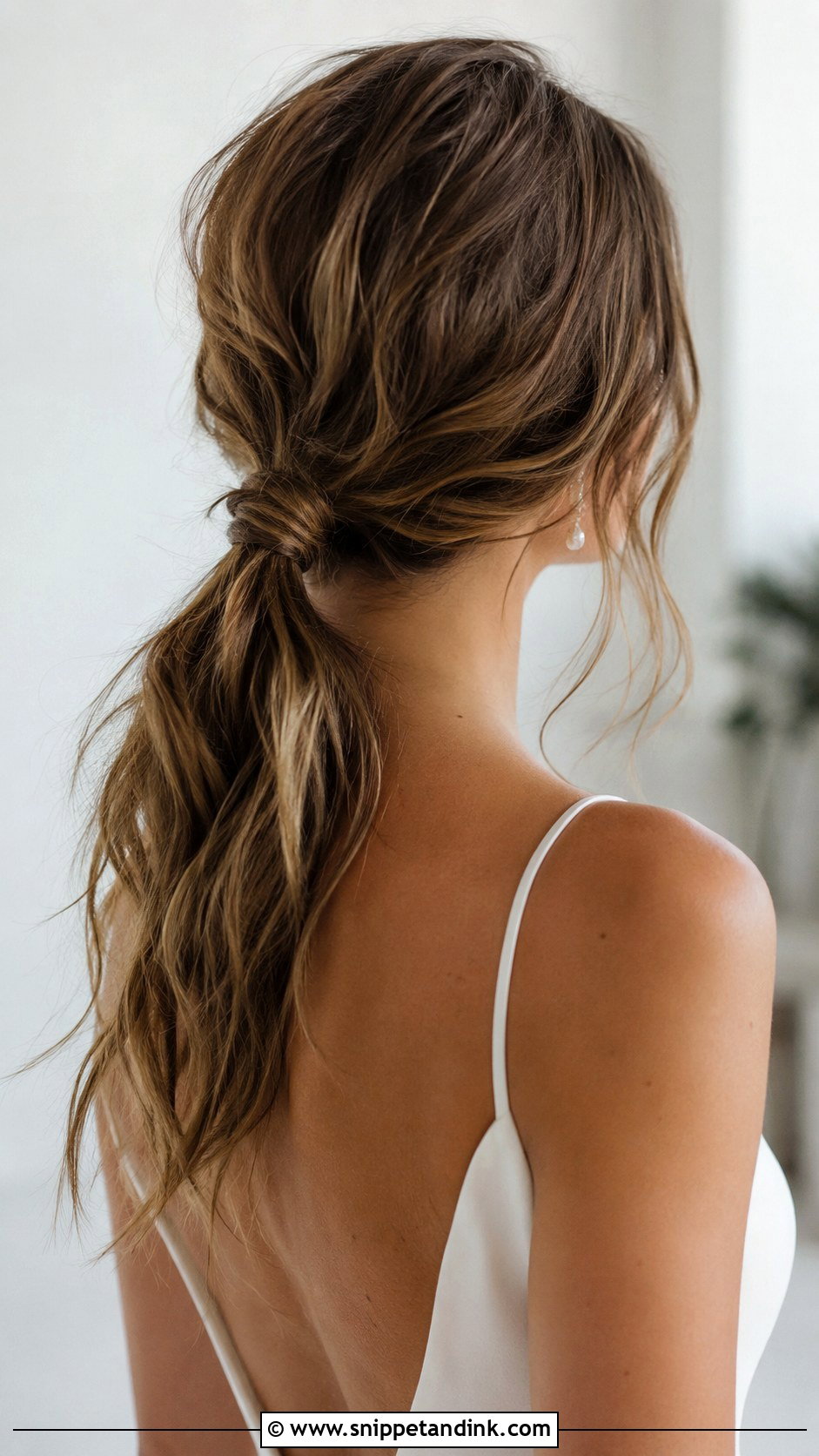 Tousled Low Ponytail - Snippet and Ink - 20 Romantic Wedding Hairstyles