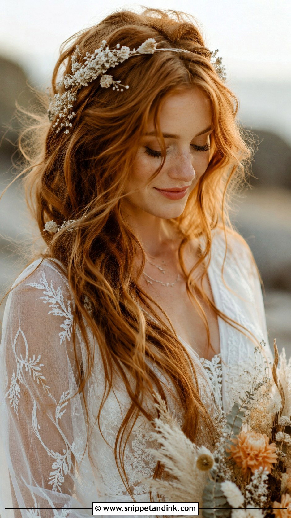 Tousled Mermaid Bridal Hair - Snippet and Ink - 20 Mermaid Wedding Hair Ideas