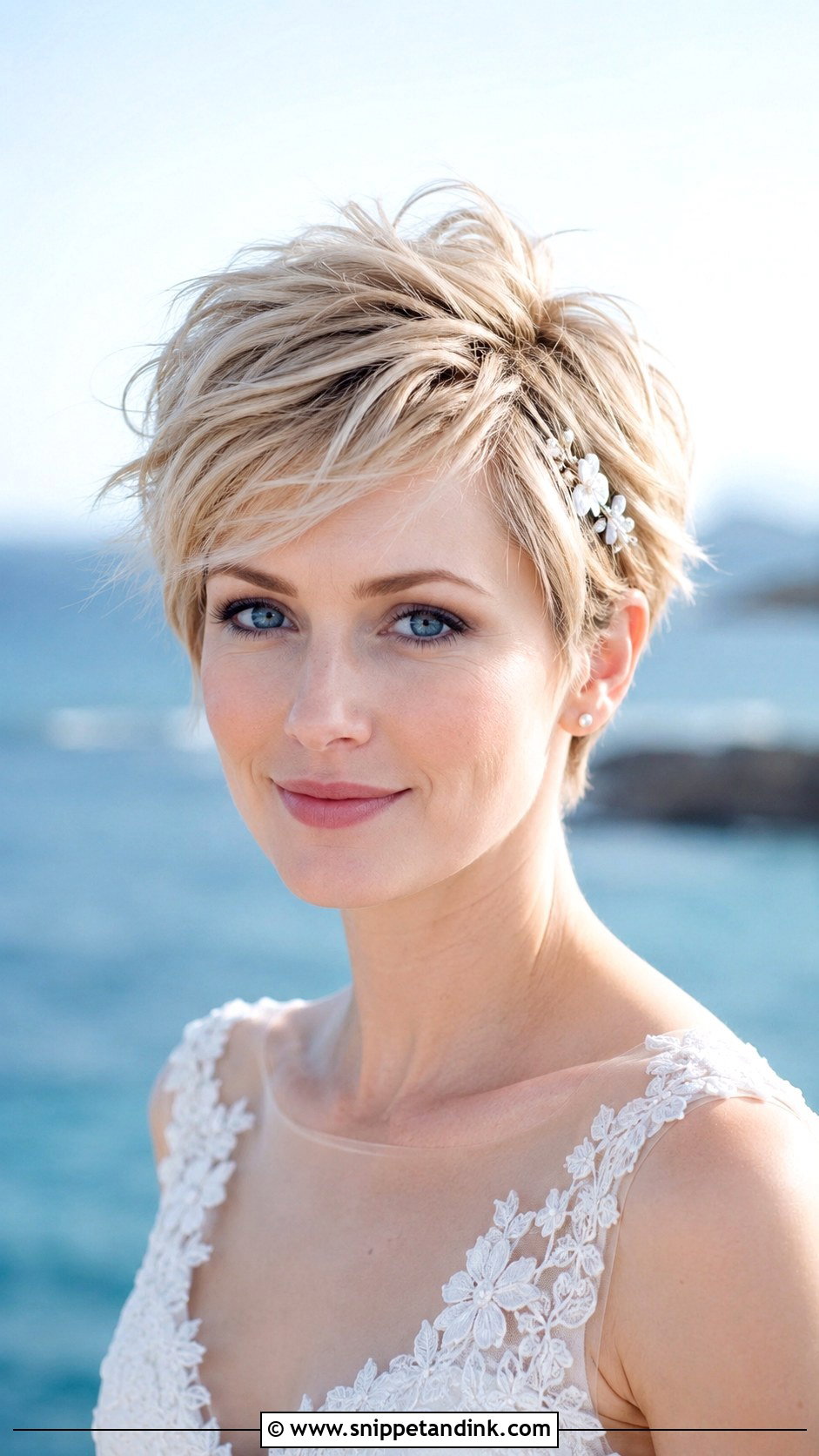 Tousled Pixie Cut - Snippet and Ink - 25 Beach Wedding Hairstyles