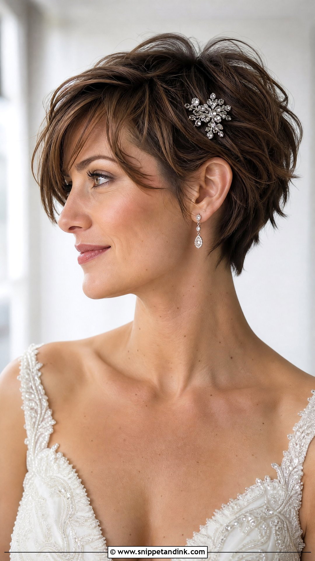 Tousled Pixie Cut for Brides - Snippet and Ink - 20 Short Hair Wedding Ideas
