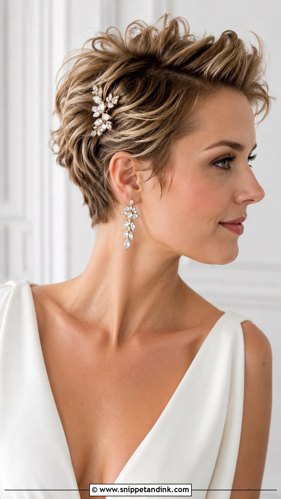 Tousled Pixie Updo - Snippet and Ink - 20 Updo Wedding Hairstyles for Short Hair