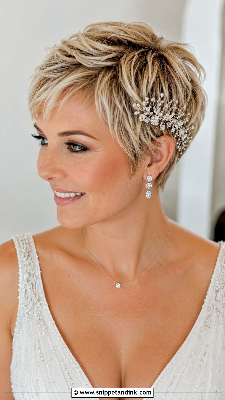 Tousled Pixie Wedding Hairstyle - Snippet and Ink - 20 Casual Wedding Hairstyles