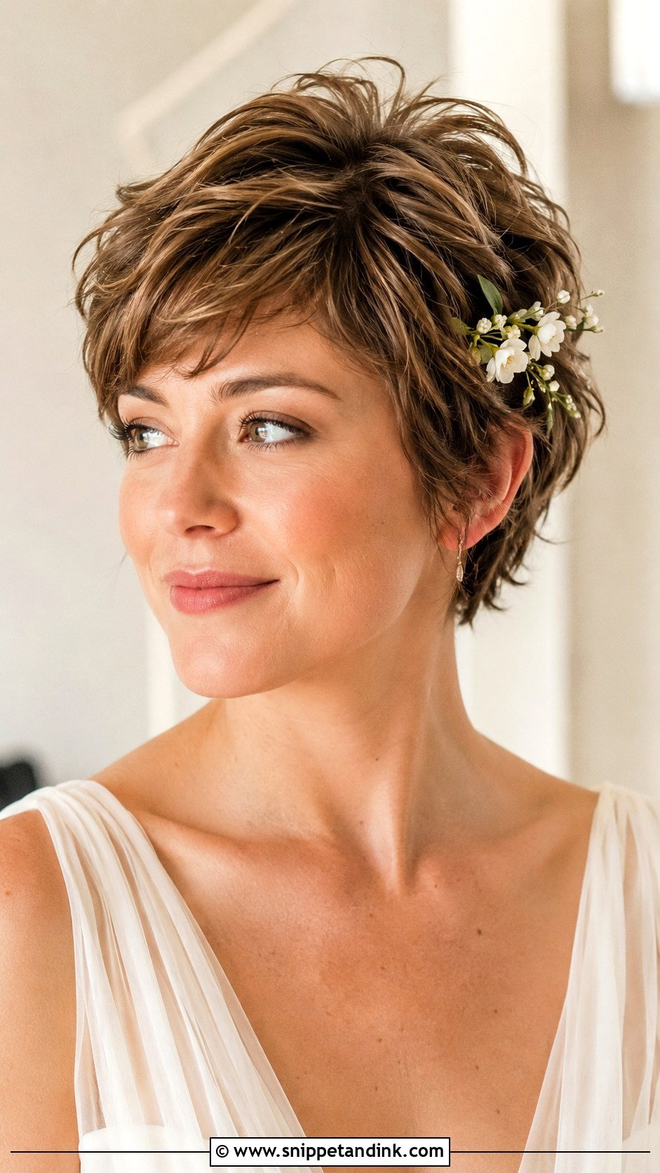 Tousled Pixie Wedding Hairstyle - Snippet and Ink - 15 Wedding Hairstyles for Pixie Haircut