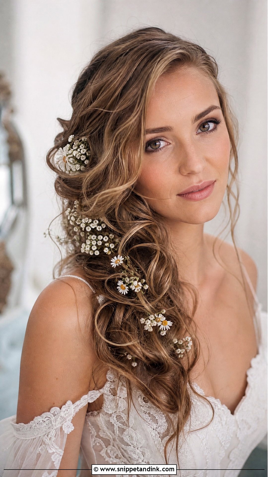 Tousled Side Swept Curls - Snippet and Ink - 20 Wedding Hairstyles Fine Hair