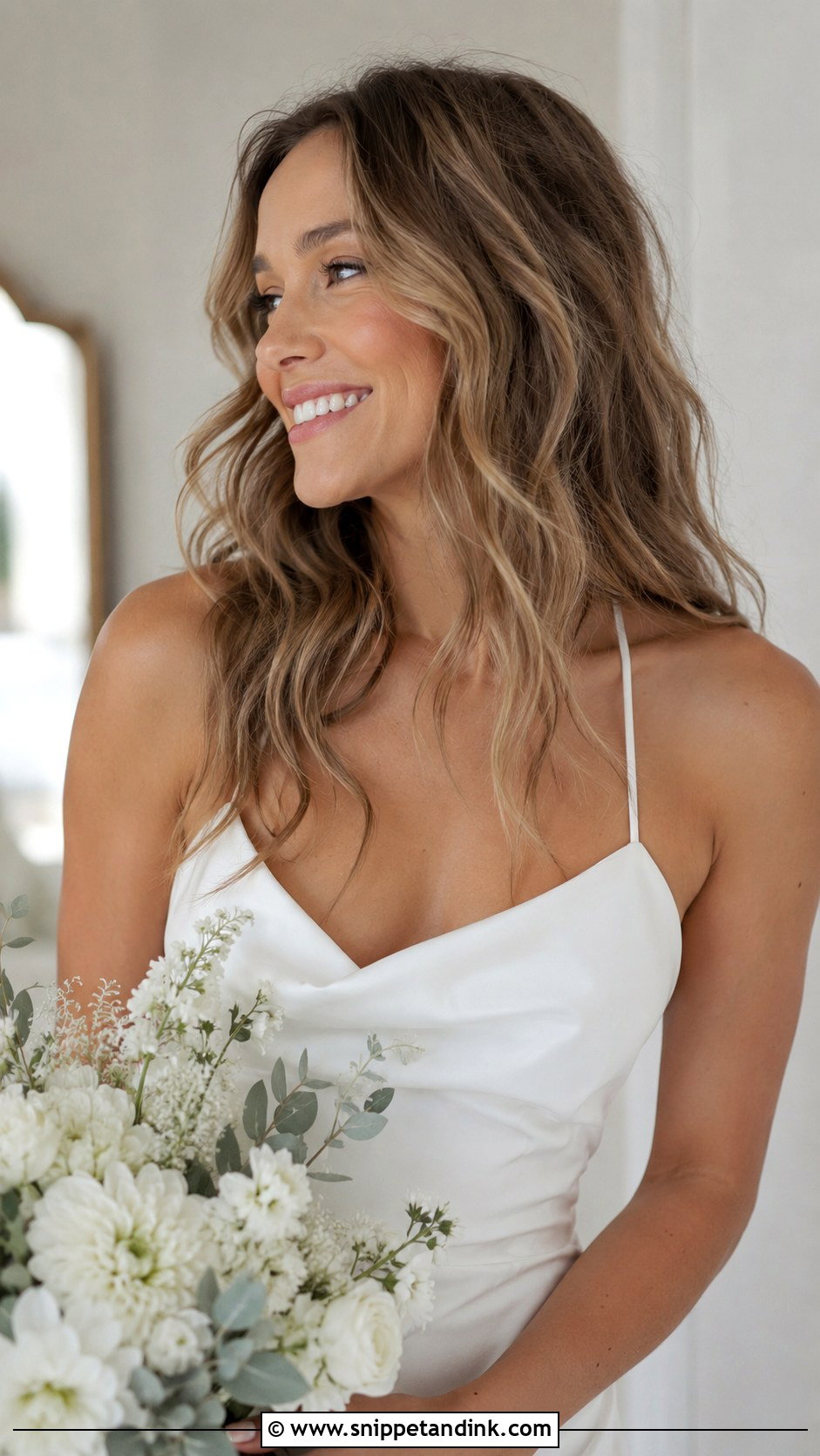 Tousled Textured Waves - Snippet and Ink - 20 Simple Bridal Hair Down Ideas
