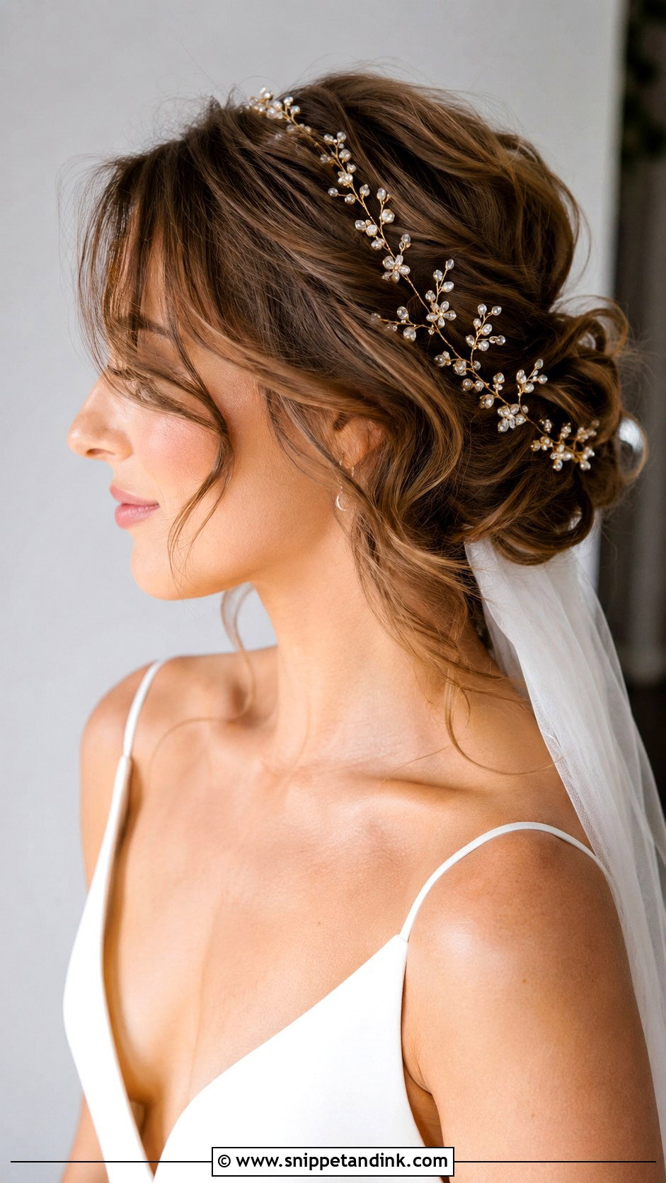 Tousled Updo Wedding Hairstyle for Medium Hair - Snippet and Ink - 20 Wedding Hair Styles Medium Hair