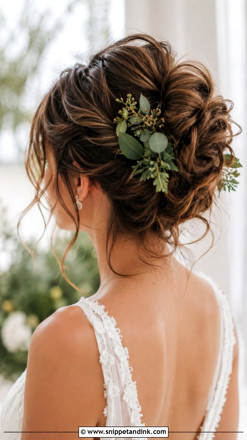 Tousled Updo With Face Framing Pieces - Snippet and Ink - 20 Wedding Hairdos for Medium Length