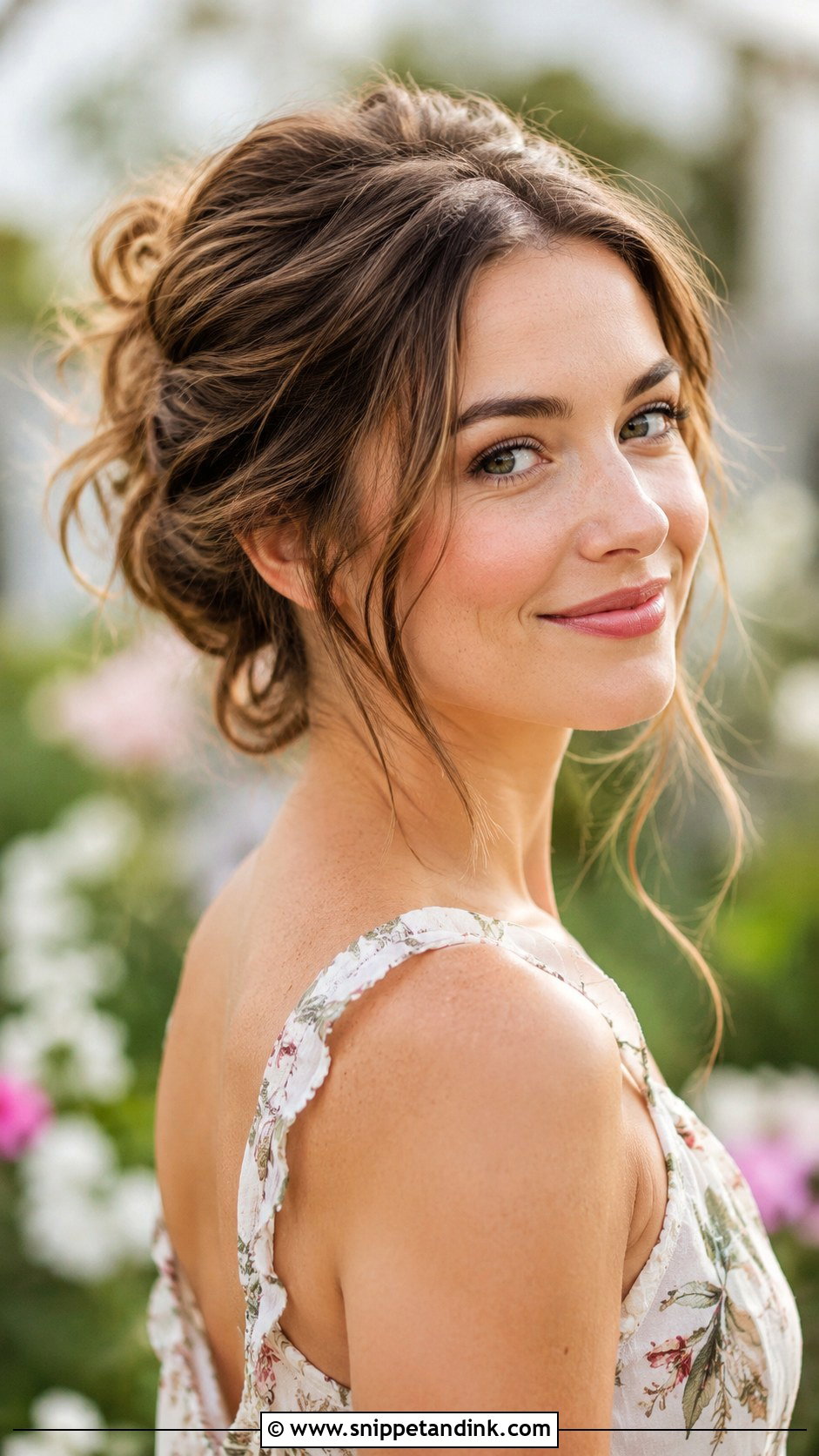 Tousled Updo With Tendrils - Snippet and Ink - 30 Easy Wedding Guest Hairstyles