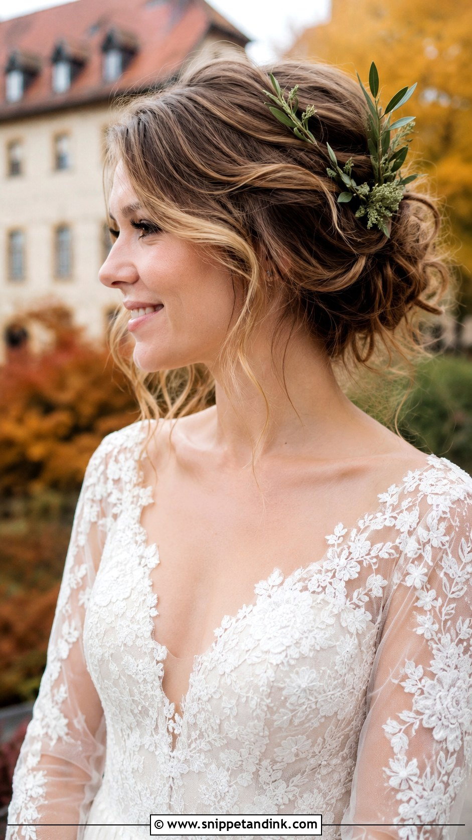 Tousled Updo With Tendrils - Snippet and Ink - 20 Easy Bridal Hair Ideas