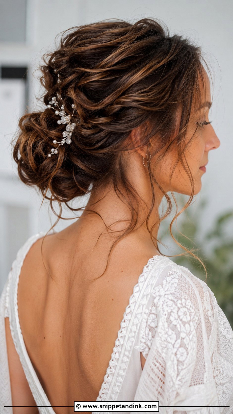 Tousled Updo for Medium Hair - Snippet and Ink - 30 Wedding Updos for Medium Hair