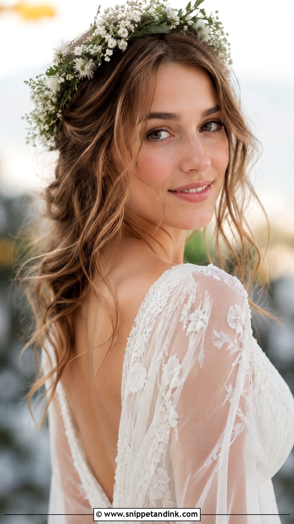 Tousled Waves Lob Bridal Look - Snippet and Ink - 30 Wedding Hairstyles Short Hair