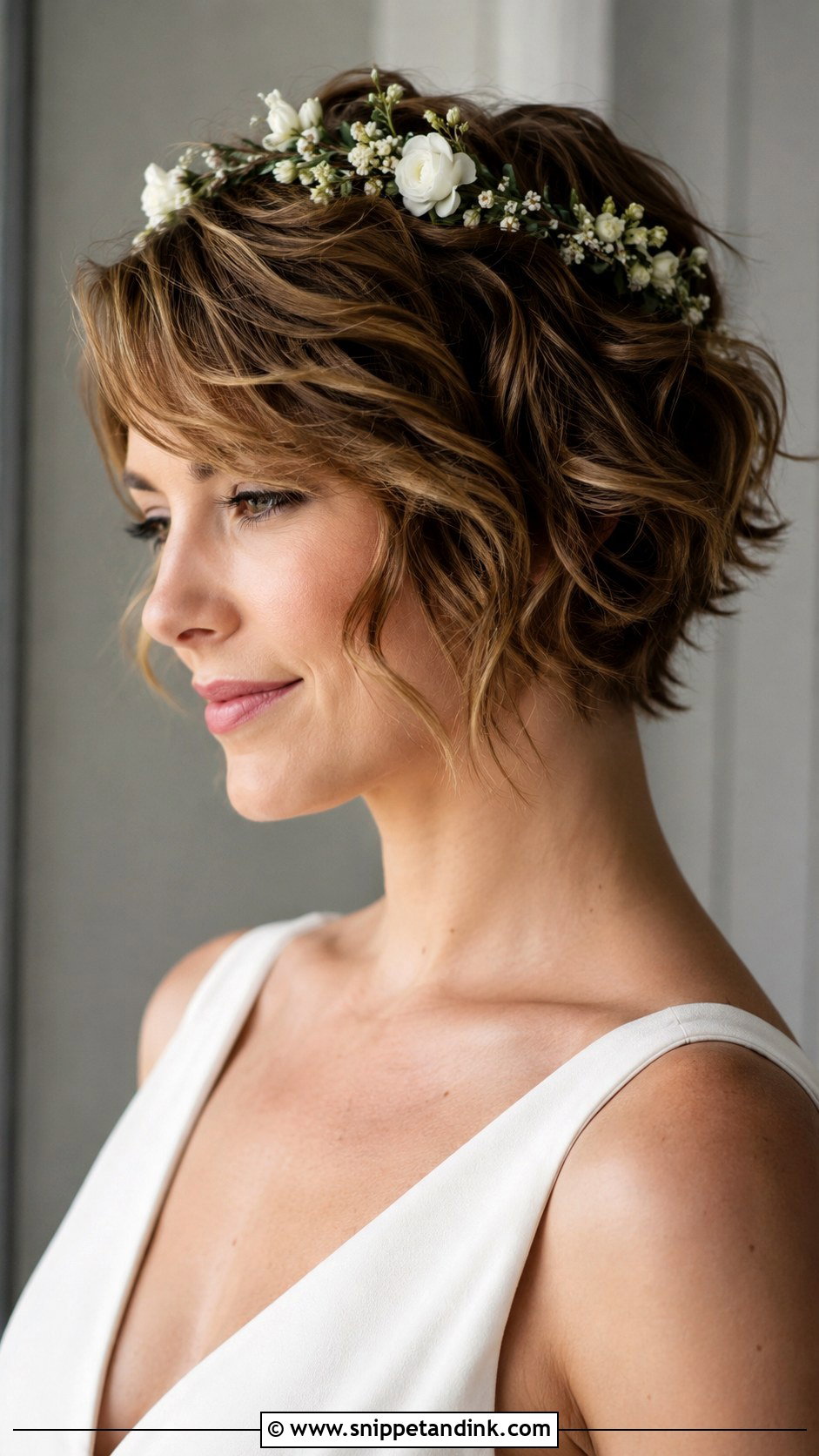 Tousled Waves Pixie for the Bride - Snippet and Ink - 20 Short Hair Waves Wedding