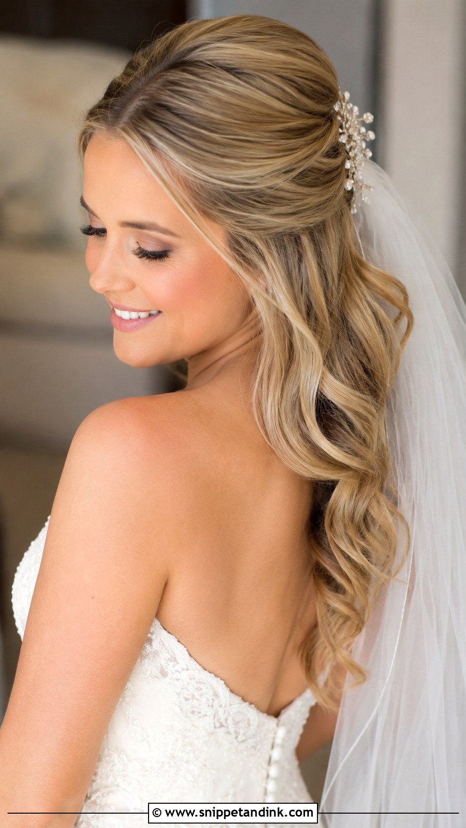 Tousled Waves With Crown Volume - Snippet and Ink - 25 Bridal Hairstyles for Round Face