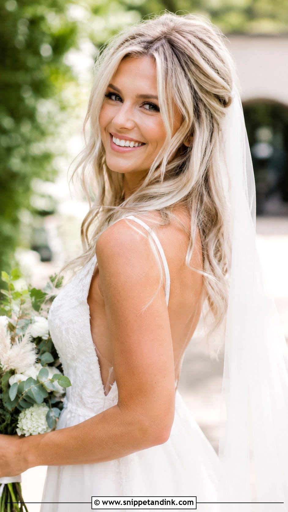 Tousled Waves with Delicate Tendrils - Snippet and Ink - 25 Bride Hairstyles Down