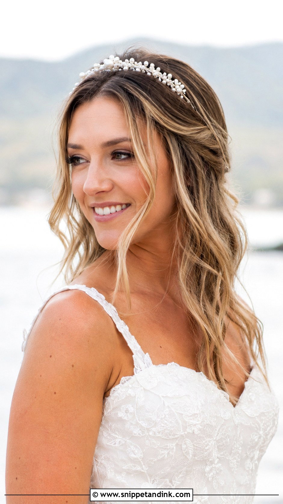 Tousled Waves with Headband for Wedding - Snippet and Ink - 25 Cute Hairstyles for Wedding