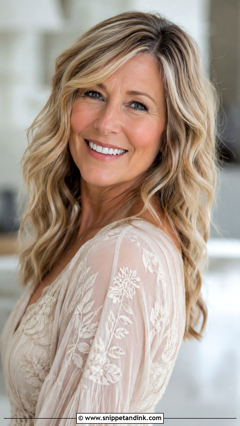 Tousled Waves with Texture - Snippet and Ink - 30 Mother of the Bride Hair Down Ideas