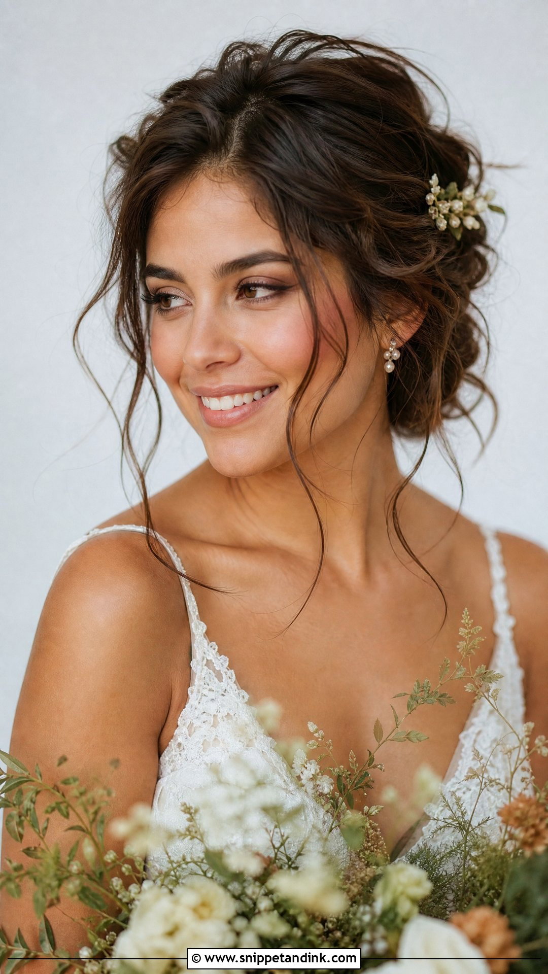 Tousled Wavy Updo for Wedding - Snippet and Ink - 20 Wavy Hairstyle for Wedding Ideas