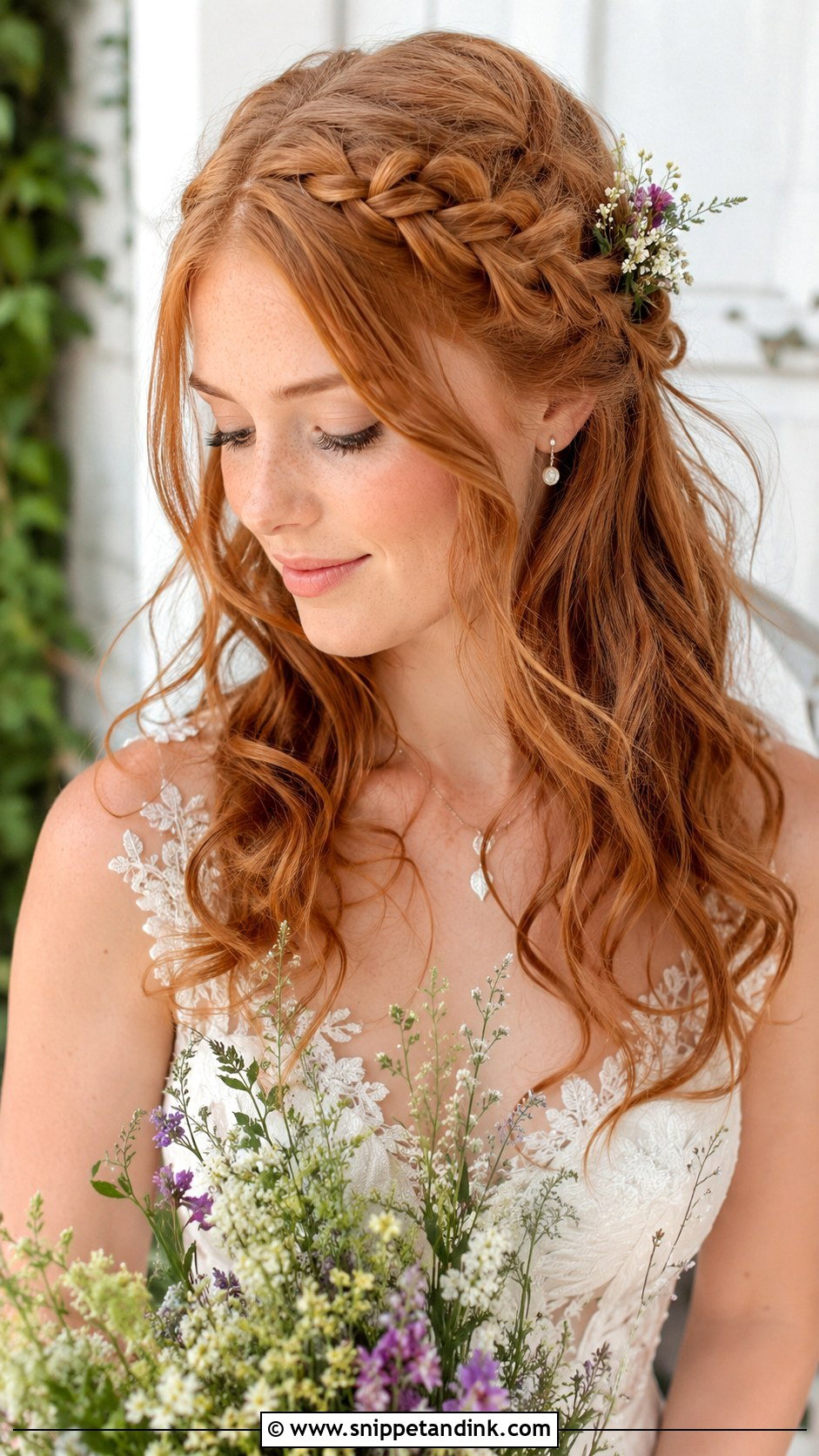 Tousled Wavy Wedding Hairstyle - Snippet and Ink - 25 Wavy Hair for Wedding Ideas
