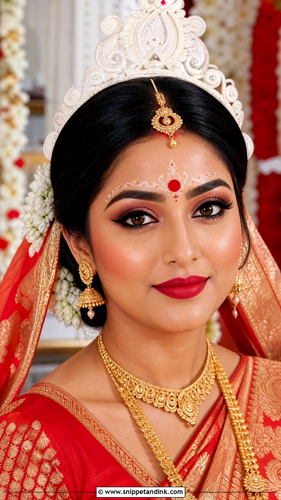 Traditional Bengali Bridal Makeup - Snippet and Ink - 20 Bengali Bridal Makeup Ideas