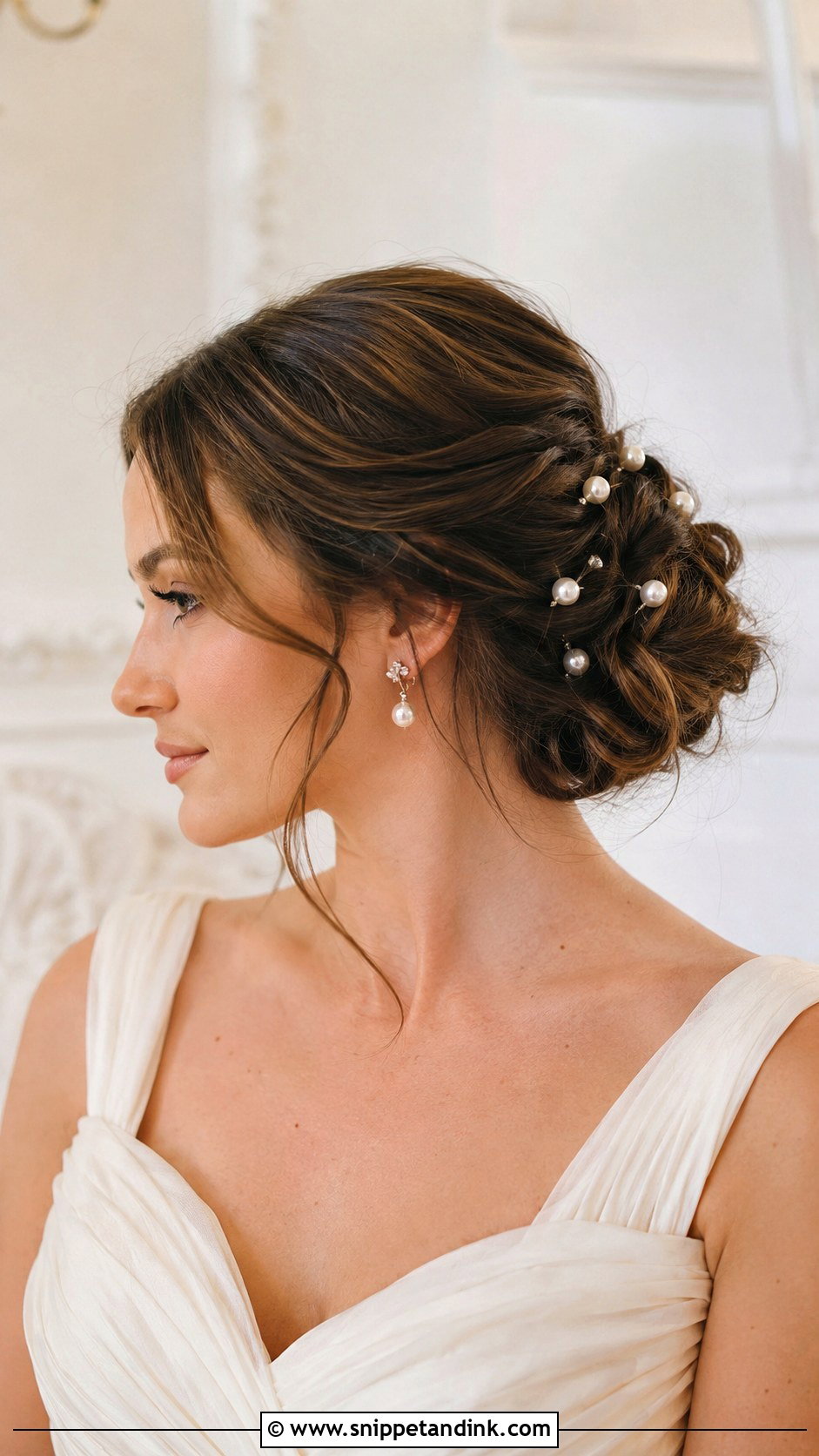 Traditional Bridal Bun With Pearls - Snippet and Ink - 15 Traditional Marriage Hairstyle Ideas