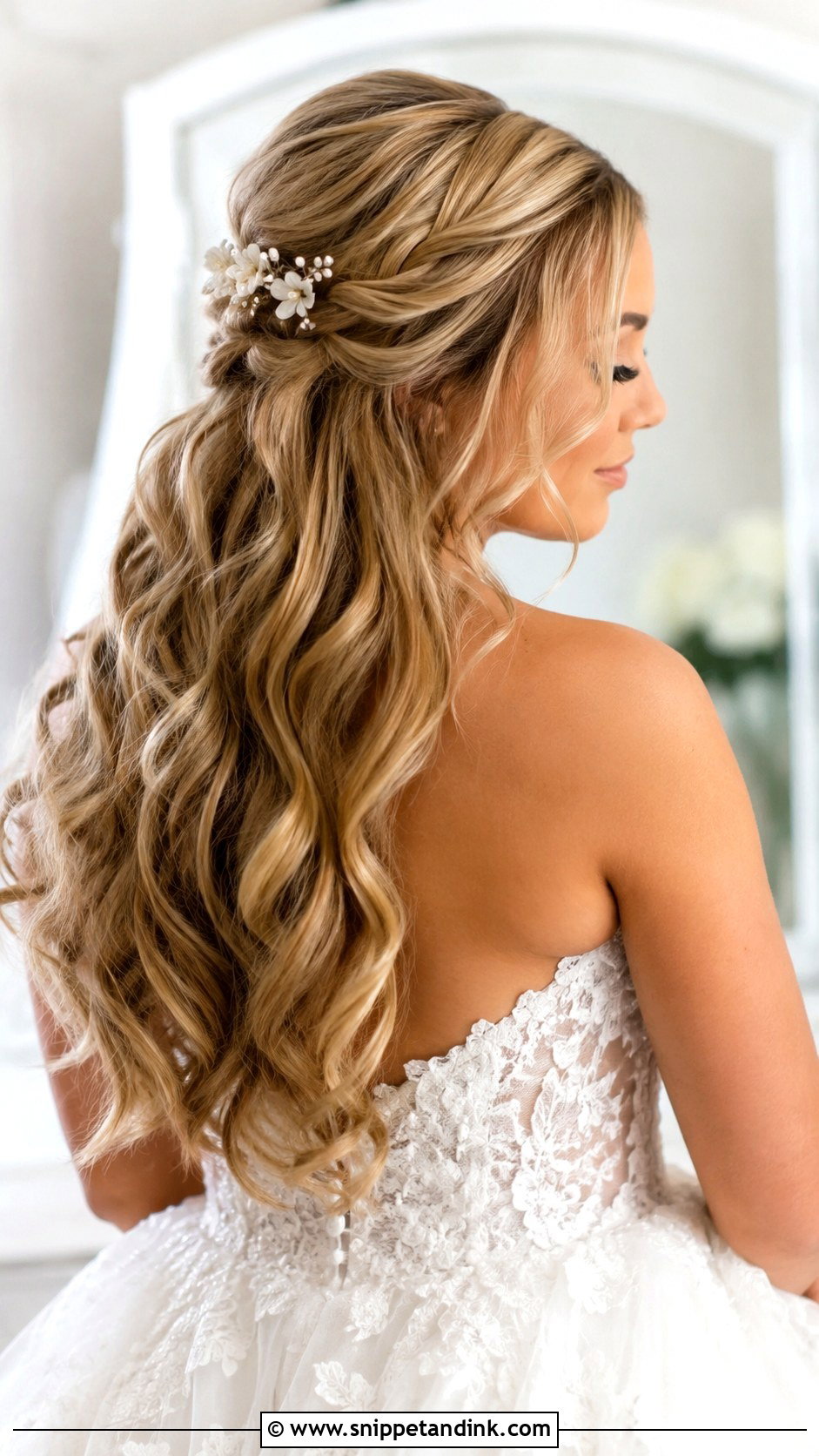 Traditional Bridal Half Up Half Down Hair - Snippet and Ink - 15 Traditional Marriage Hairstyle Ideas