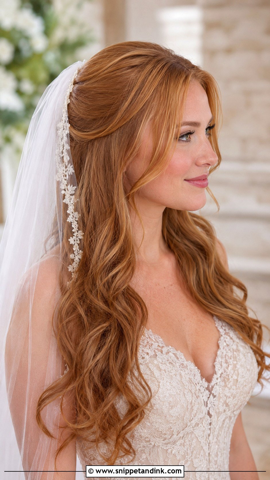 Traditional Bridal Loose Waves With Veil - Snippet and Ink - 15 Traditional Marriage Hairstyle Ideas