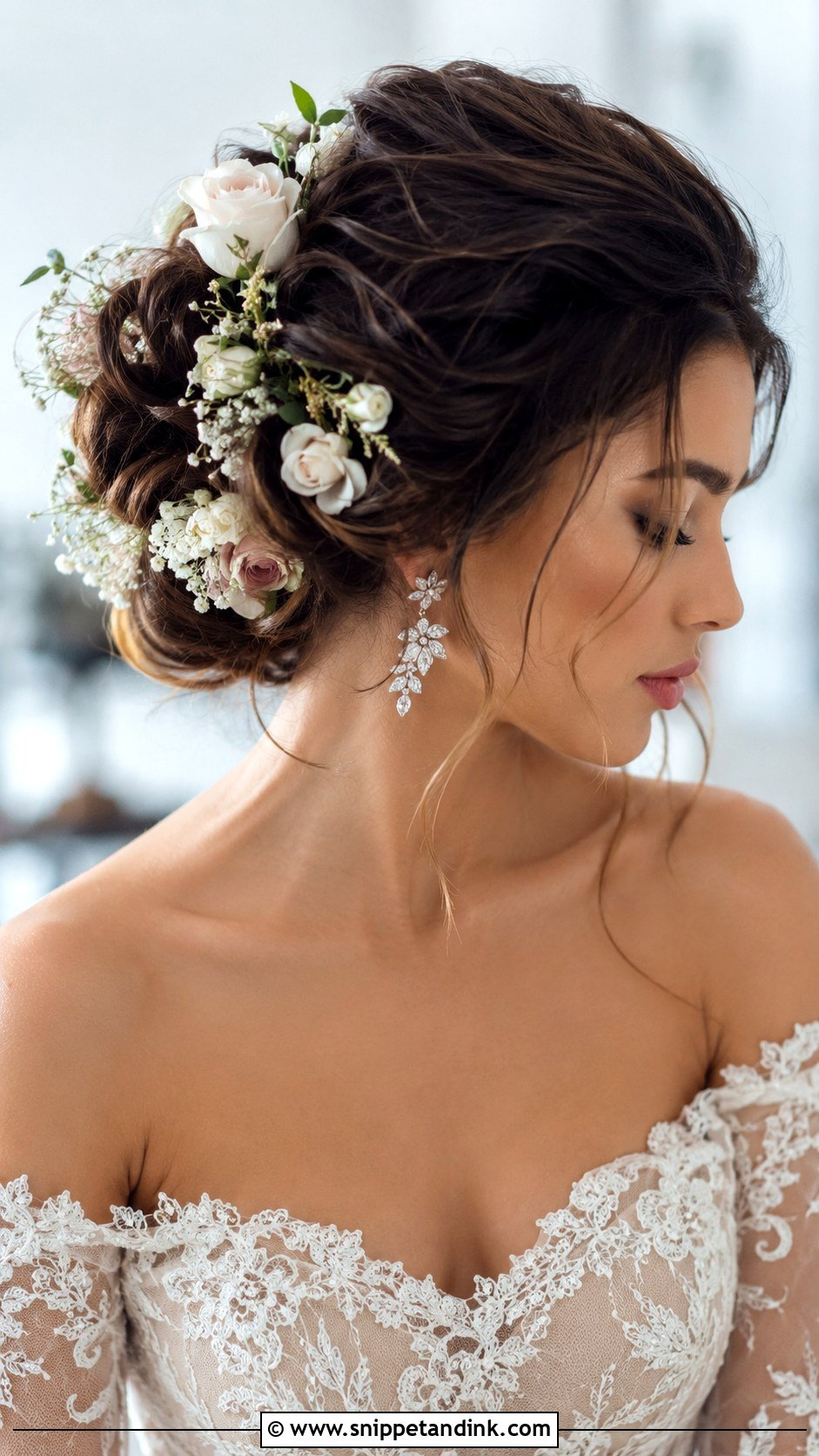 Traditional Bridal Updo With Flowers - Snippet and Ink - 15 Traditional Marriage Hairstyle Ideas